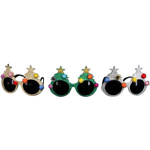 Gisela Graham Sparkle Tree Glasses (Assorted Designs) image 0