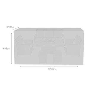 Supremo Cover for Woven 3-Seat Sofa Lounge Dining Set, 305 x 160cm image 3