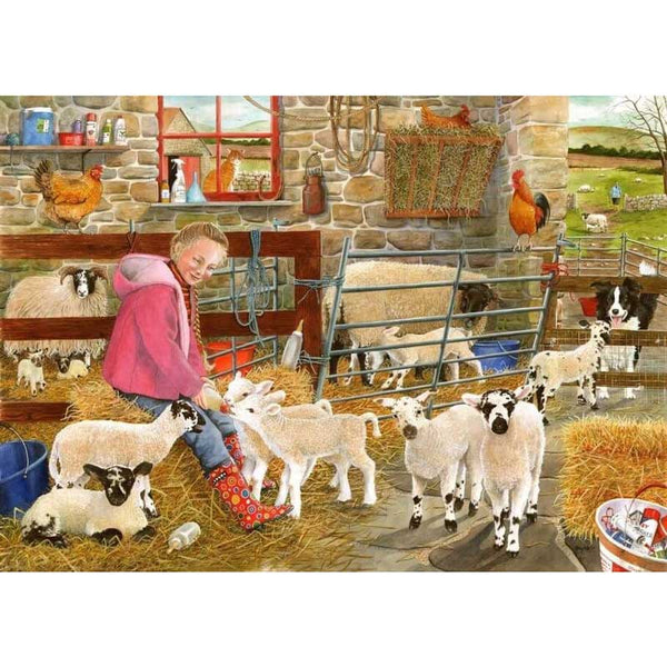 House Of Puzzles Mary's Little Lamb Big 500 Piece Jigsaw Puzzle image 0