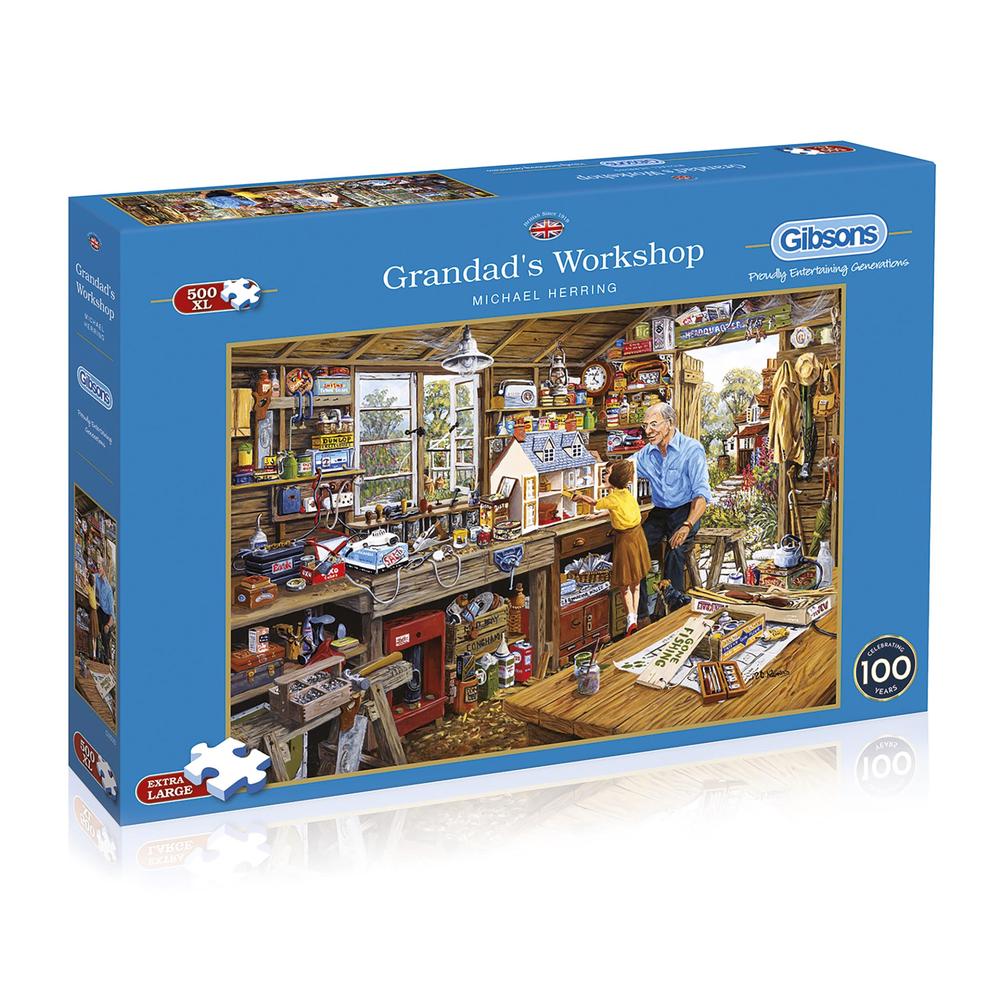 Gibsons Grandad's Workshop 500 XL Piece Jigsaw Puzzle image 0