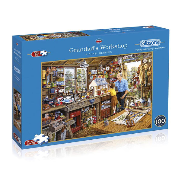 Gibsons Grandad's Workshop 500 XL Piece Jigsaw Puzzle image 1