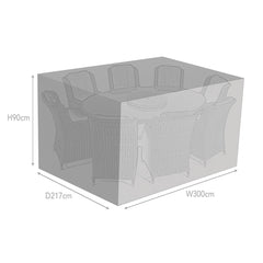 Supremo TEX 8 Seat Oval Dining Set Furniture Cover image 0