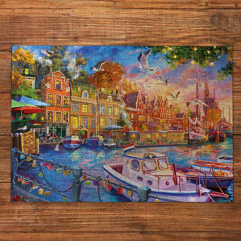 Gibsons Harbour Reflections 500 Piece Jigsaw Puzzle image 0