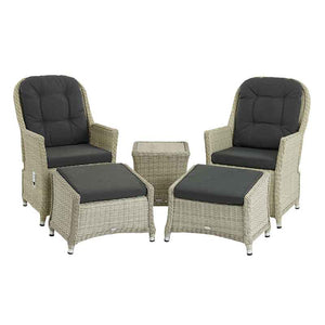 Bramblecrest Monterey 2 Seat Recliner Set in Dove Grey Rattan image 6