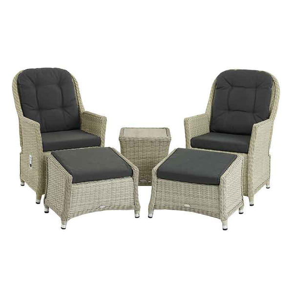 Bramblecrest Monterey 2 Seat Recliner Set in Dove Grey Rattan image 6