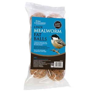 Tom Chambers Mealworm Fat Balls (Pack of 6) image 0