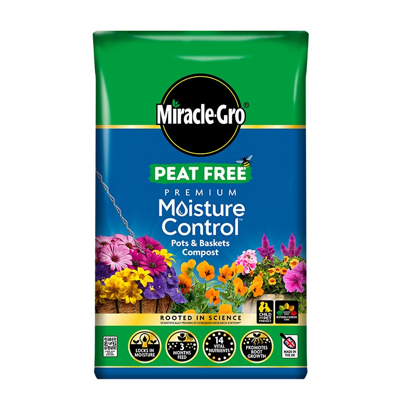 Miracle-Gro Peat Free Premium Moisture Control Compost for Pots & Baskets (20-Litre) image 0