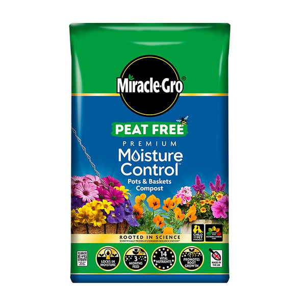 Miracle-Gro Peat Free Premium Moisture Control Compost for Pots & Baskets (20-Litre) image 0