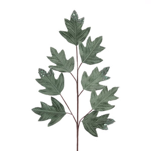 Floralsilk Green Velvet Leaf Spray (70cm) image 0