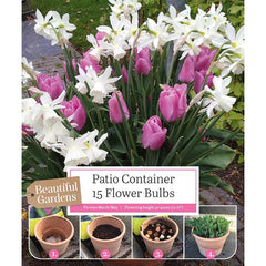 Patio Container Tulip and Narcissus Daffodil Mix (15 Bulbs) image 0