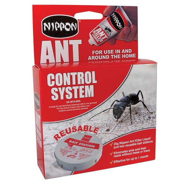 Nippon Ant Control System (2 reusable traps + 25g Nippon Ant Killer Liquid) image 0