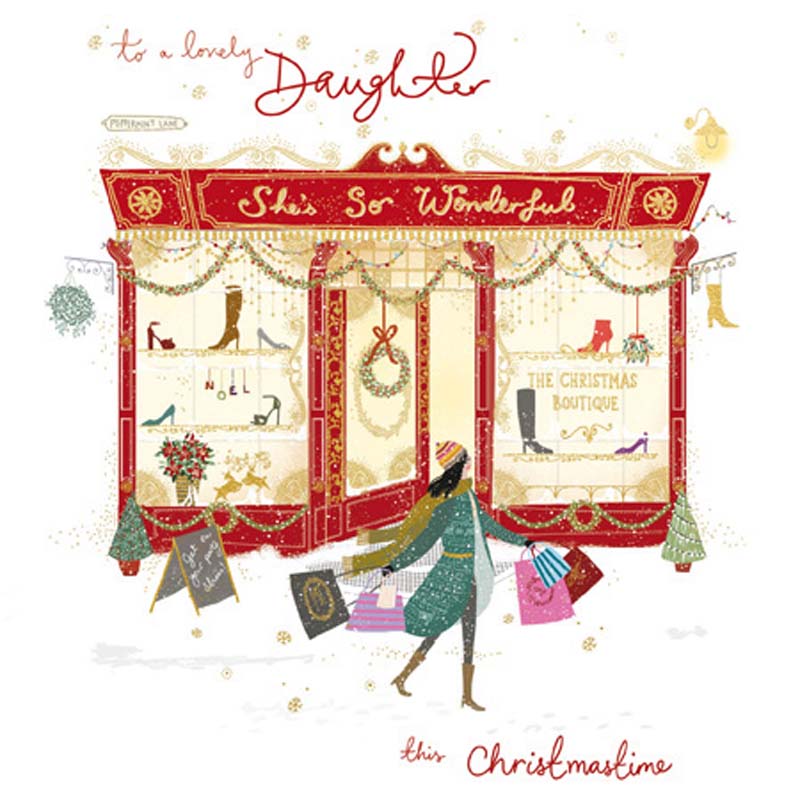 Woodmansterne Lovely Daughter Christmas Card image 0