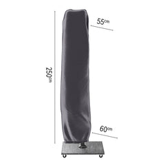 Platinum Aerocover for Free Arm Side Post Parasol - 250 x 55 / 60cm image 0