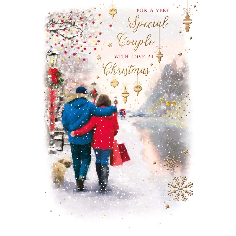 Words N Wishes Couple Scene Christmas Card image 0