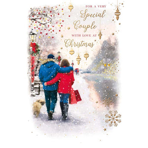 Words N Wishes Couple Scene Christmas Card image 0