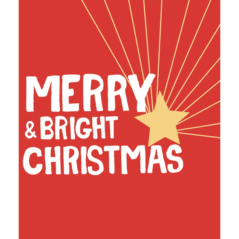 Paper Salad Merry & Bright Christmas Star Christmas Card image 0