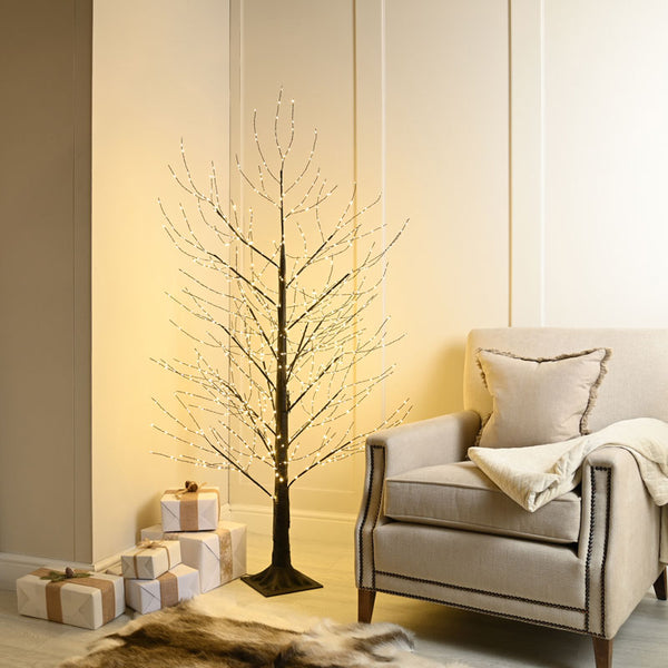 Festive Lit Microdot Black Tree image 0
