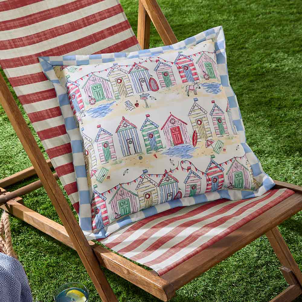 Furn Beach Huts Square Outdoor Cushion, 45 x 45cm image 0