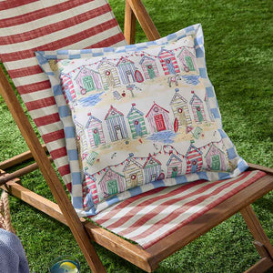 Furn Beach Huts Square Outdoor Cushion, 45 x 45cm image 1