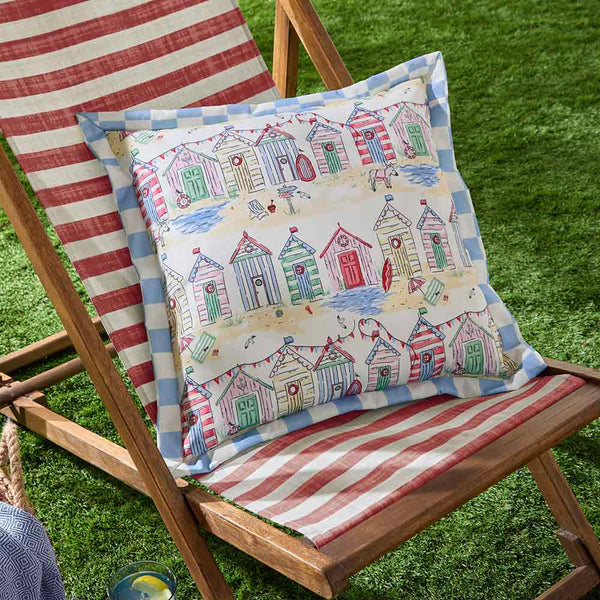 Furn Beach Huts Square Outdoor Cushion, 45 x 45cm image 1