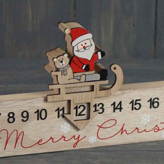 Wooden Advent Calendar with Santa Marker image 0