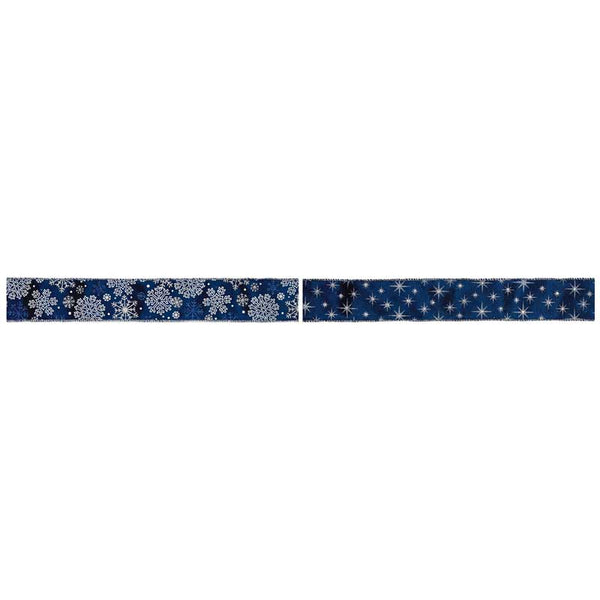 Premier Dark Blue & Silver Ribbon (Assorted Designs) image 0