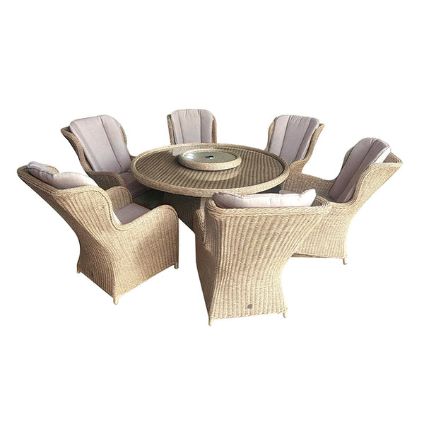 Orchard Life Mulberry 6 Seat Round Dining Set with 150cm Table &amp; Lazy Susan image 8