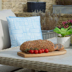 Bramblecrest Square Scatter Cushion, 45 x 45cm - Sky Blue Wicker image 1