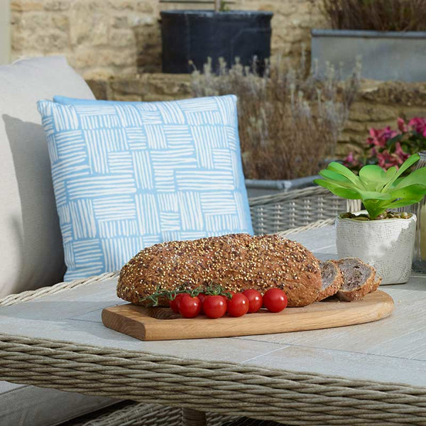 Bramblecrest Square Scatter Cushion, 45 x 45cm - Sky Blue Wicker image 1