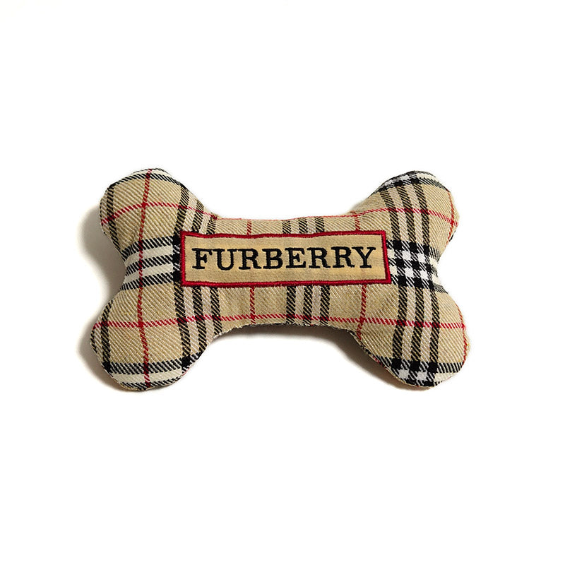 CatwalkDog Furberry Bone Plush Dog Toy image 0