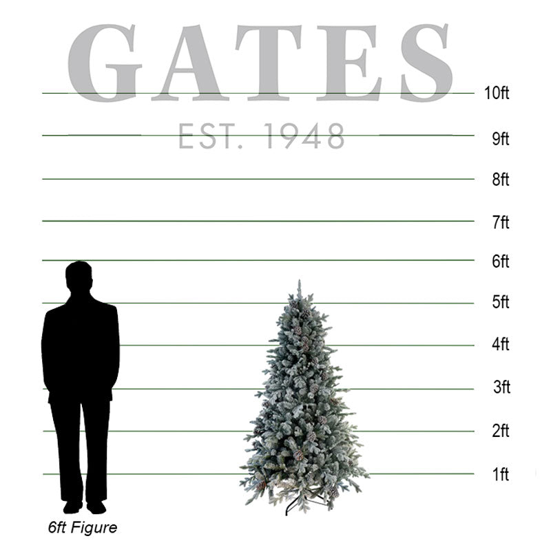 National Tree Snowy Dorchester Pine Slim Artificial Christmas Tree - 5.5ft image 0