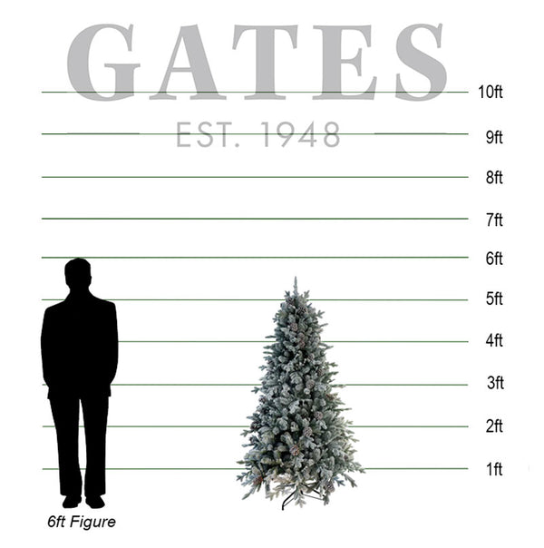 National Tree Snowy Dorchester Pine Slim Artificial Christmas Tree - 5.5ft image 1