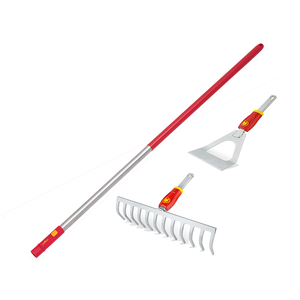Wolf Garten multi-change Dutch Hoe, Soil Rake & Large Aluminium Handle Set image 0