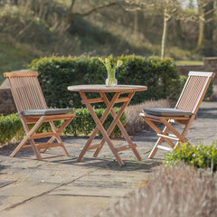 Bramblecrest Richmond Folding Bistro Set with Eco Taupe Cushions image 0