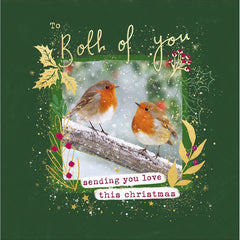 Woodmansterne Robins On Branch Christmas Card image 0