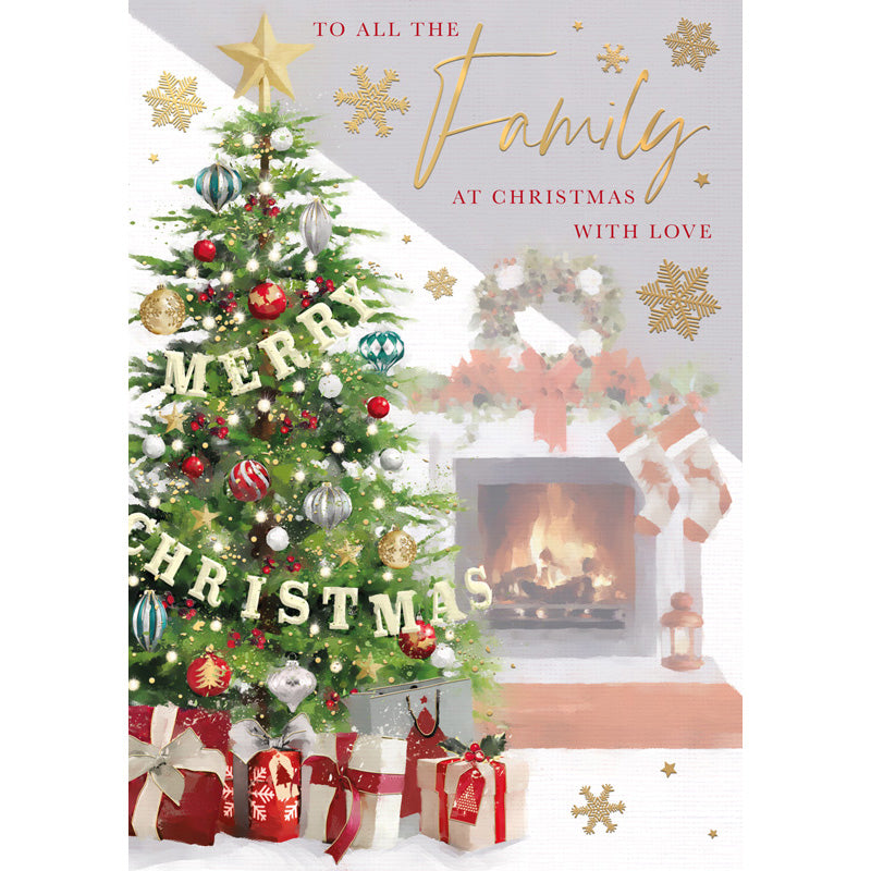 Words N Wishes Christmas Tree To the Family Christmas Card image 0