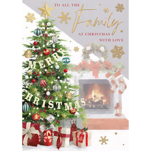 Words N Wishes Christmas Tree To the Family Christmas Card image 0