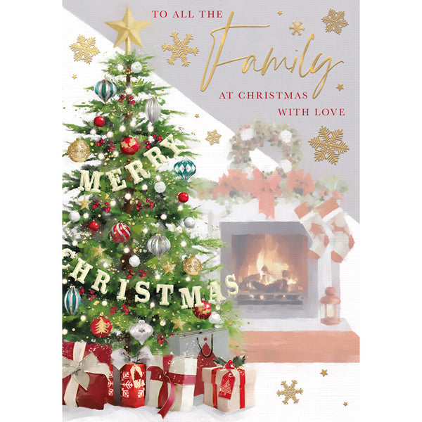 Words N Wishes Christmas Tree To the Family Christmas Card image 0