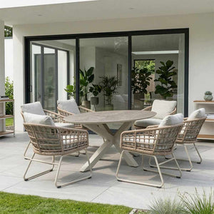 Orchard Life Juniper 6 Seat Dining Set with 180cm Elliptical Table image 4