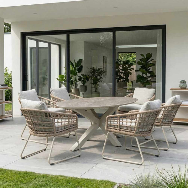 Orchard Life Juniper 6 Seat Dining Set with 180cm Elliptical Table image 4