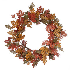 Floralsilk Wooden Maple &amp; Oak Wreath image 0