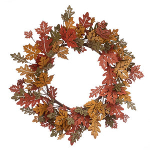 Floralsilk Wooden Maple &amp; Oak Wreath image 0