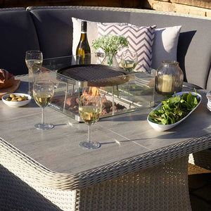 Bramblecrest Reversible Griddle &amp; Bracket for Square Firepit Table image 4