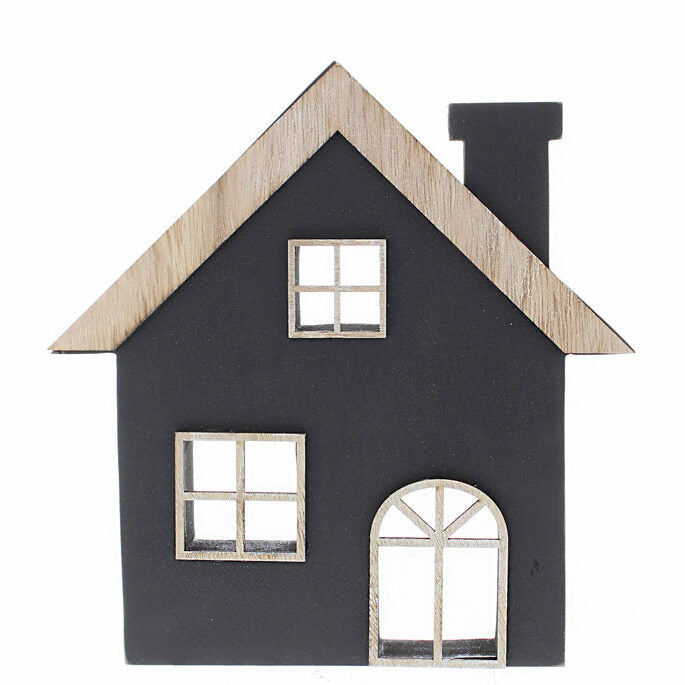 Festive Black Wooden House image 0