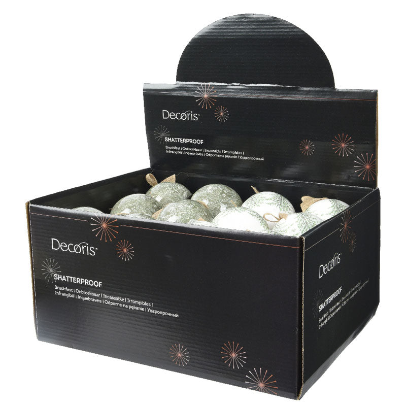 Decoris Polyfoam Bauble with Jute Hanger (Assorted Designs) image 0