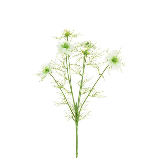 Floralsilk Nigella Love In The Mist Stem (65cm) - White image