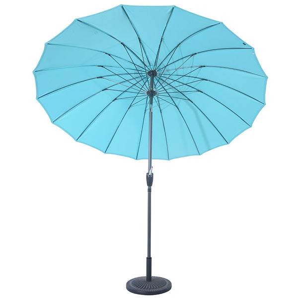 Sturdi 2.7m Shanghai Aluminium Round Crank & Tilt Parasol, Aqua Blue image 2