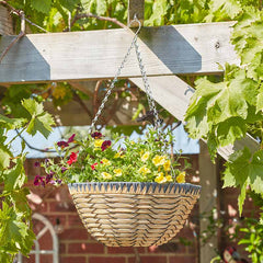 Smart Garden Savanna Faux Rattan Hanging Basket (14-inch) image 0