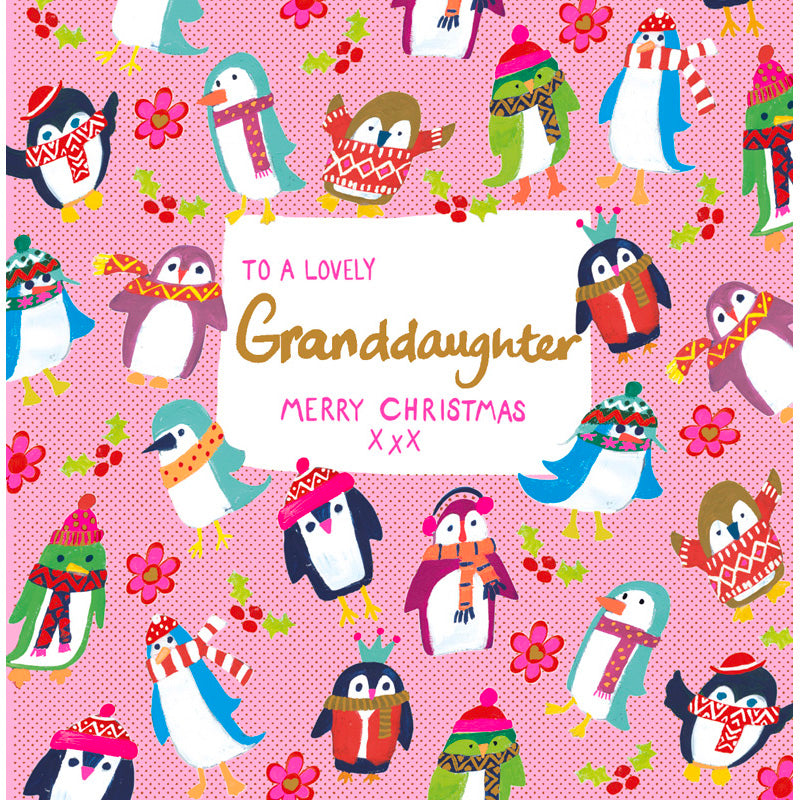 Papersalad To Granddaughter Christmas Card image 0