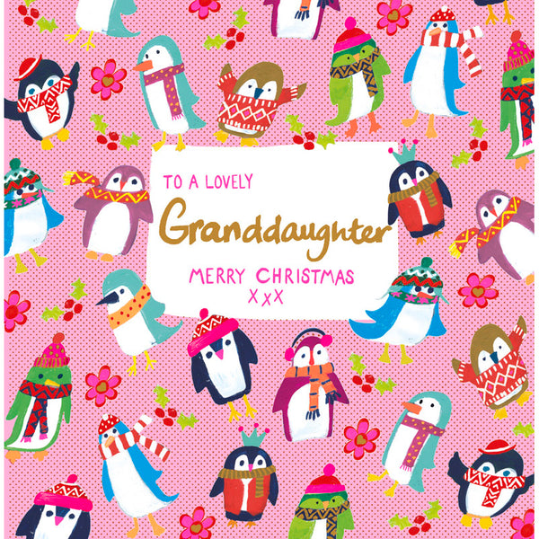 Papersalad To Granddaughter Christmas Card image 0